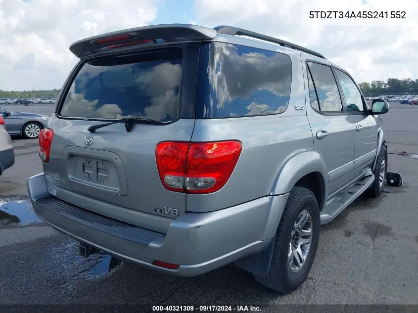 5TDZT34A45S241552 2005 Toyota Sequoia Sr5 V8