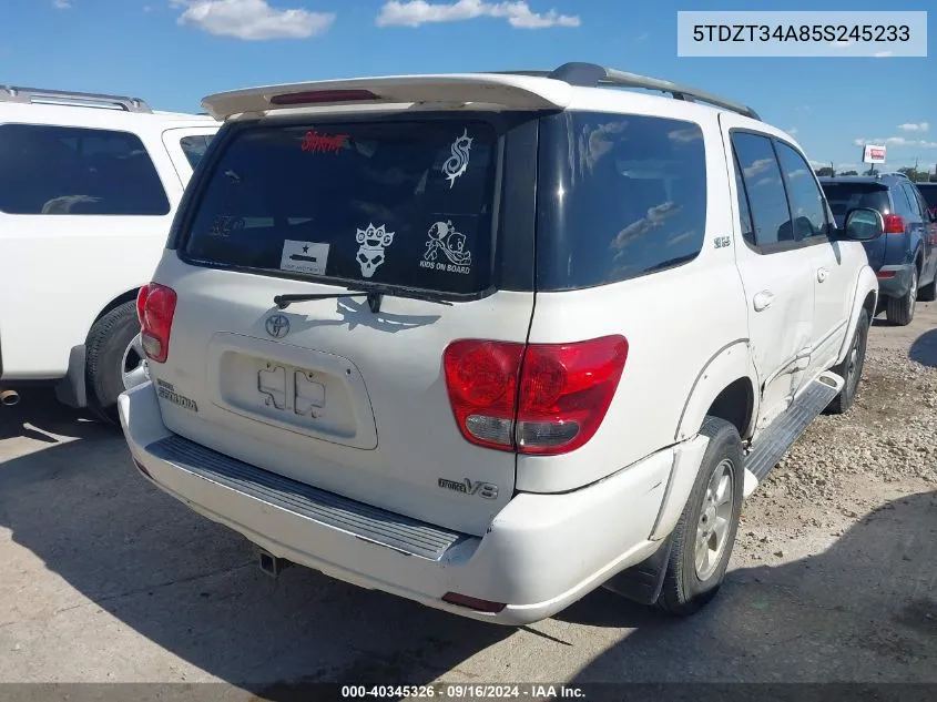 5TDZT34A85S245233 2005 Toyota Sequoia Sr5 V8