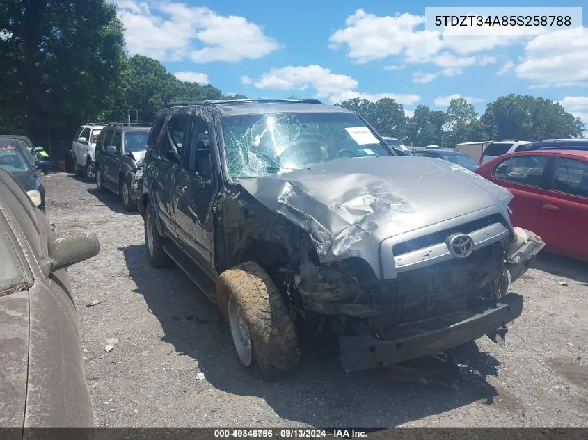 5TDZT34A85S258788 2005 Toyota Sequoia Sr5 V8