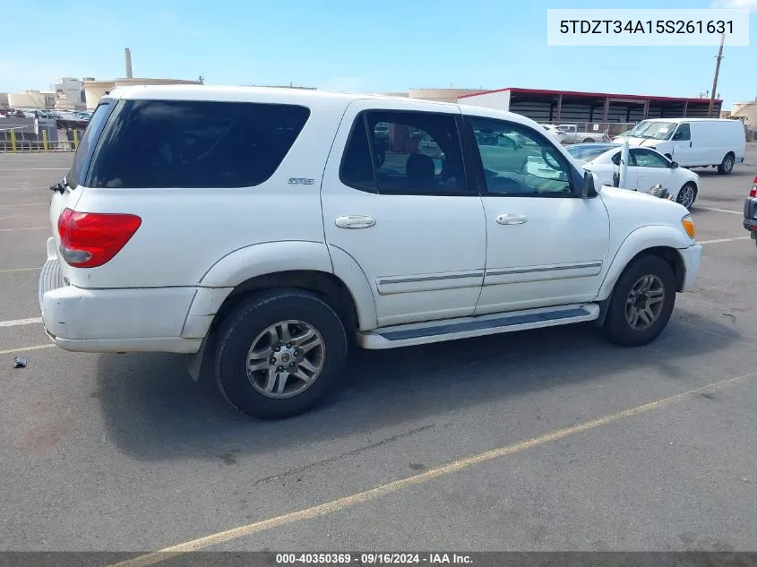 5TDZT34A15S261631 2005 Toyota Sequoia Sr5 V8