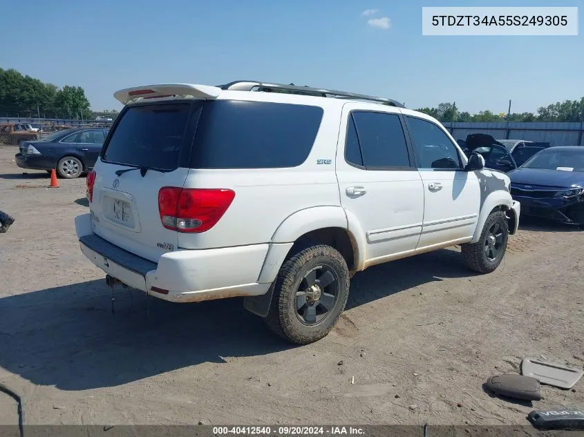 5TDZT34A55S249305 2005 Toyota Sequoia Sr5 V8