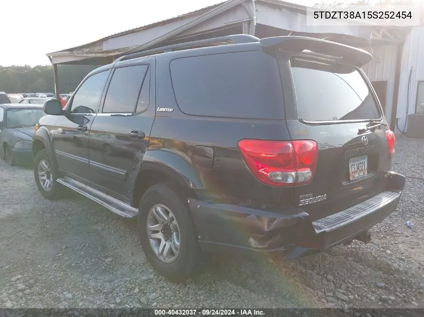 5TDZT38A15S252454 2005 Toyota Sequoia Limited V8