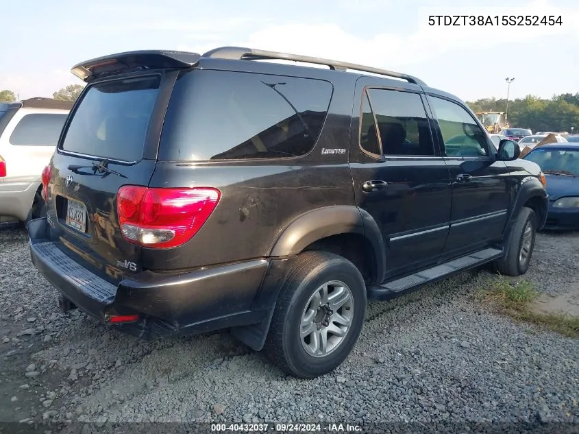 5TDZT38A15S252454 2005 Toyota Sequoia Limited V8