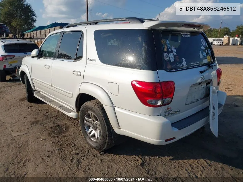 5TDBT48A85S246612 2005 Toyota Sequoia Limited V8