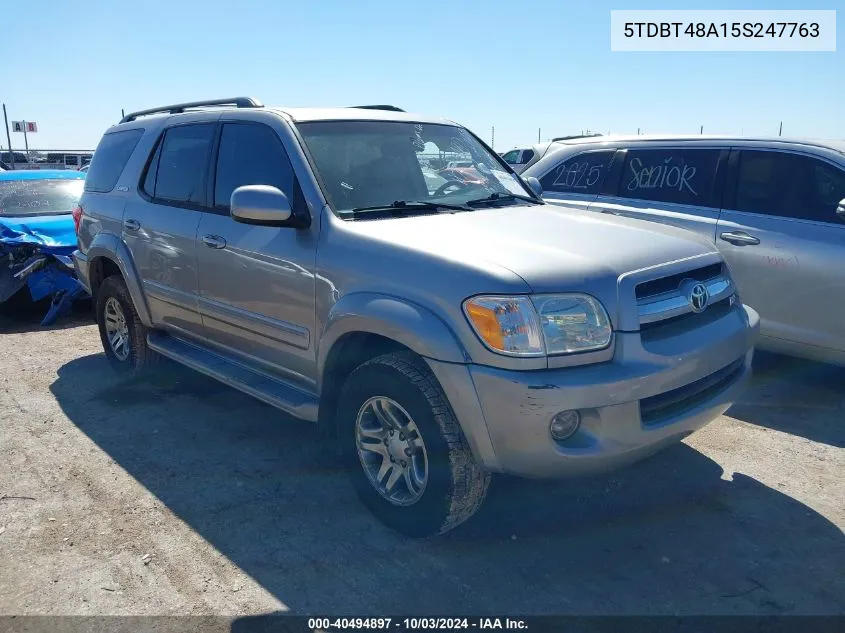 5TDBT48A15S247763 2005 Toyota Sequoia Limited V8