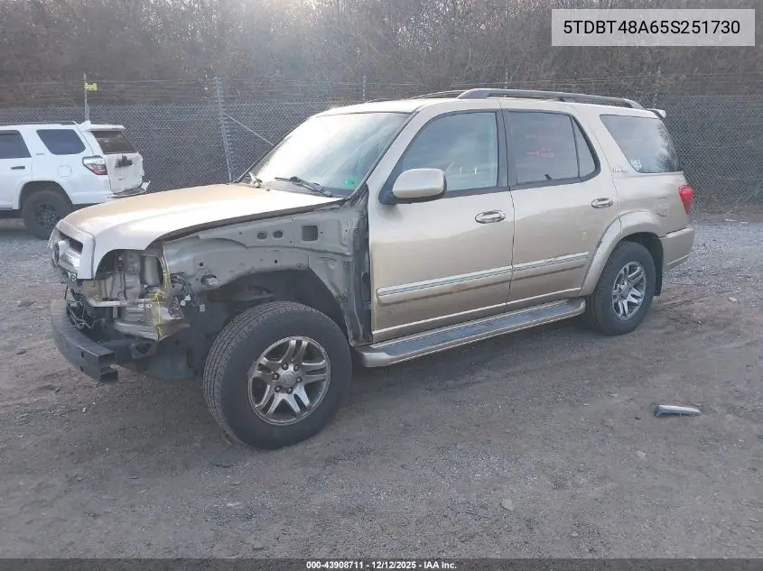 5TDBT48A65S251730 2005 Toyota Sequoia Limited V8