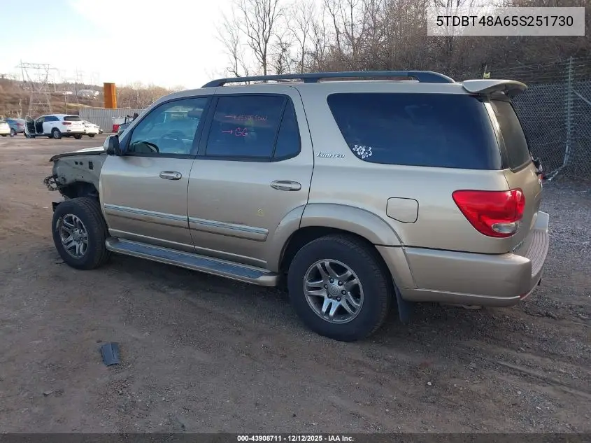 5TDBT48A65S251730 2005 Toyota Sequoia Limited V8