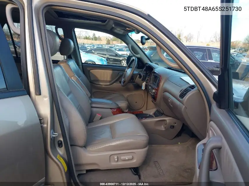 5TDBT48A65S251730 2005 Toyota Sequoia Limited V8