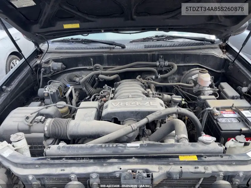 5TDZT34A85S260878 2005 Toyota Sequoia Sr5 V8
