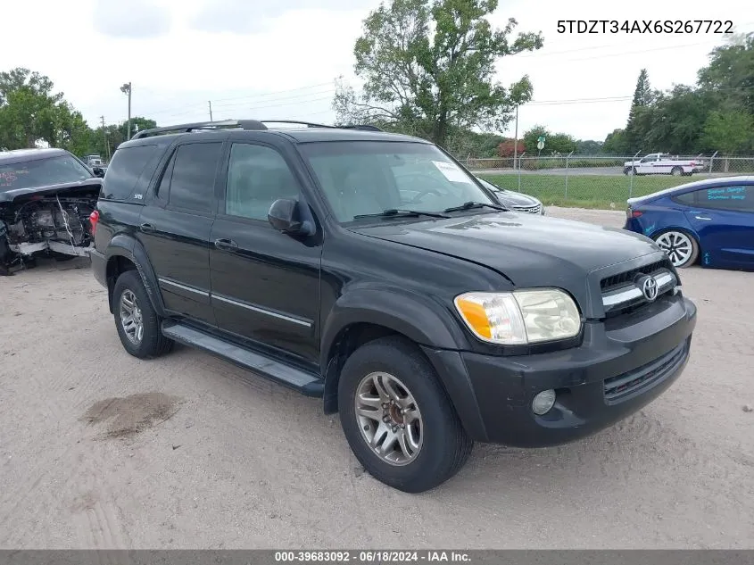 2006 Toyota Sequoia Sr5 V8 VIN: 5TDZT34AX6S267722 Lot: 39683092