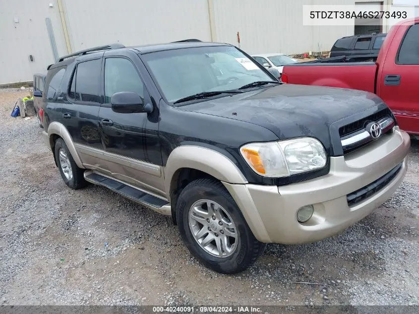 2006 Toyota Sequoia Limited V8 VIN: 5TDZT38A46S273493 Lot: 40240091