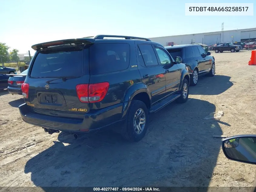 5TDBT48A66S258517 2006 Toyota Sequoia Limited V8