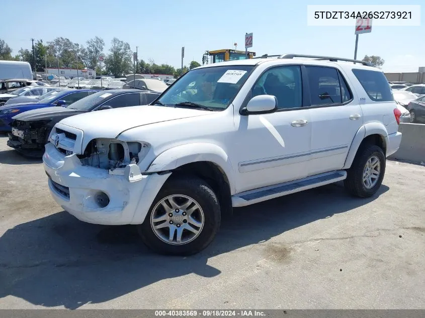 5TDZT34A26S273921 2006 Toyota Sequoia Sr5 V8