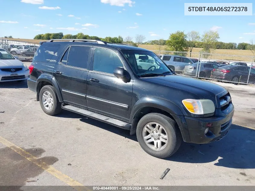 2006 Toyota Sequoia Limited V8 VIN: 5TDBT48A06S272378 Lot: 40449001