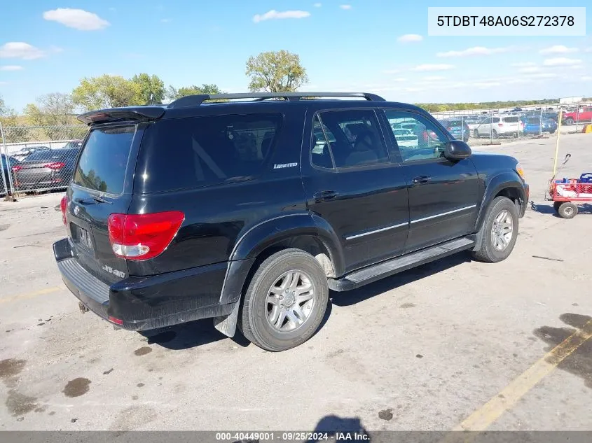 5TDBT48A06S272378 2006 Toyota Sequoia Limited V8