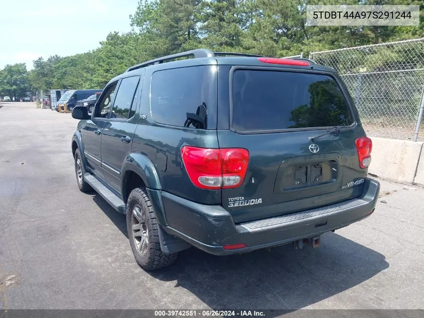 2007 Toyota Sequoia Sr5 VIN: 5TDBT44A97S291244 Lot: 39742551