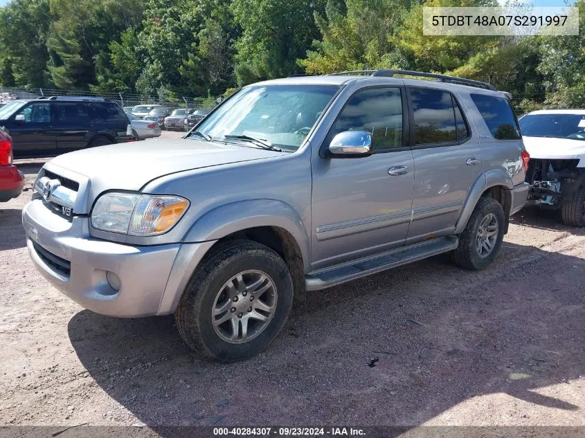 2007 Toyota Sequoia Limited V8 VIN: 5TDBT48A07S291997 Lot: 40284307