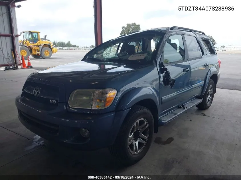 5TDZT34A07S288936 2007 Toyota Sequoia Sr5 V8