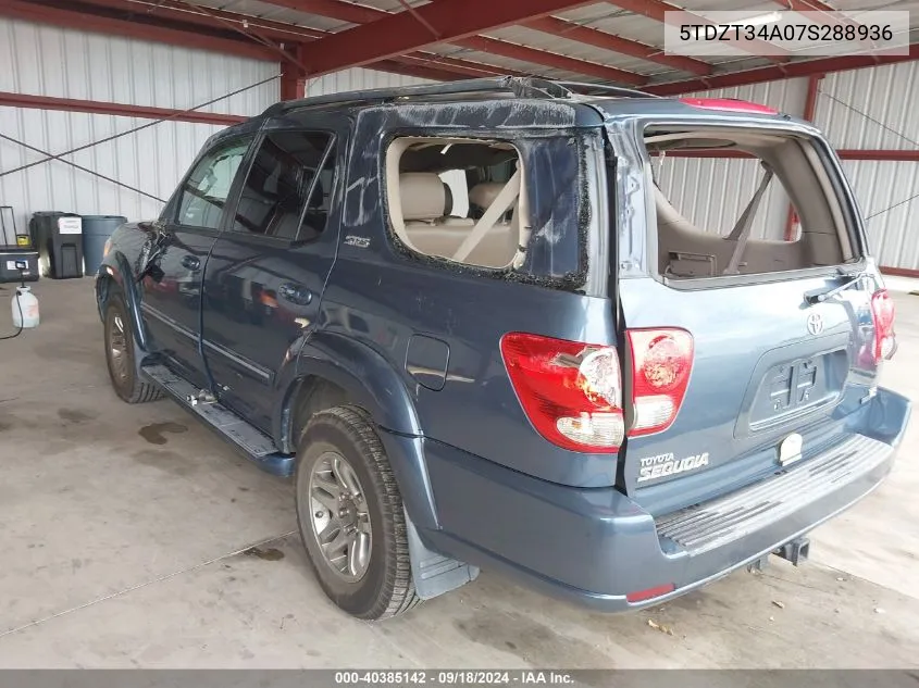 5TDZT34A07S288936 2007 Toyota Sequoia Sr5 V8