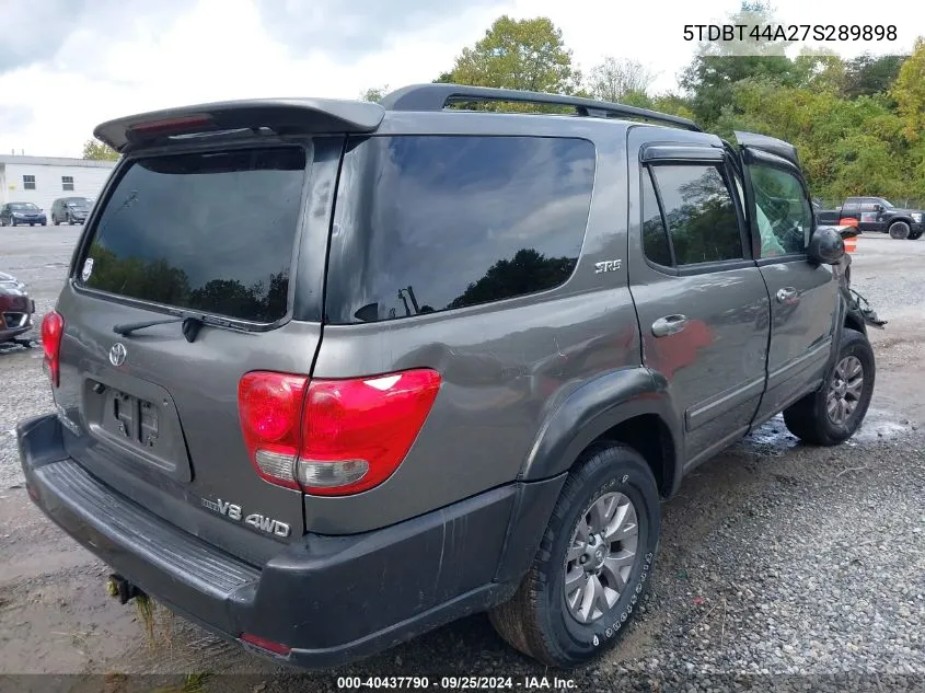 5TDBT44A27S289898 2007 Toyota Sequoia Sr5 V8