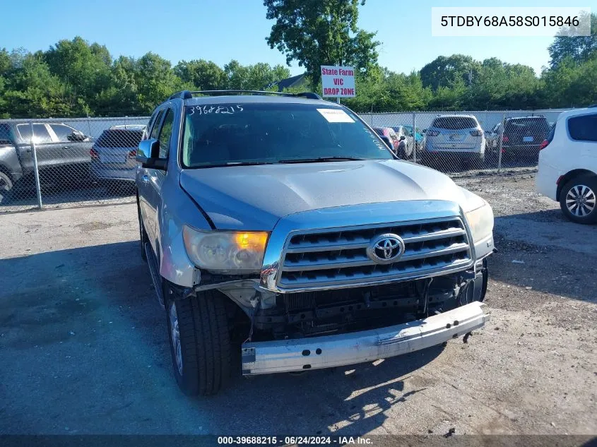 2008 Toyota Sequoia Limited 5.7L V8 VIN: 5TDBY68A58S015846 Lot: 39688215