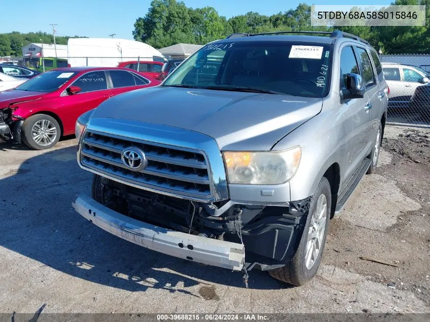 2008 Toyota Sequoia Limited 5.7L V8 VIN: 5TDBY68A58S015846 Lot: 39688215