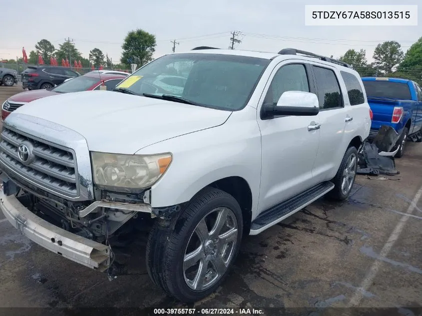 2008 Toyota Sequoia Platinum 5.7L V8 VIN: 5TDZY67A58S013515 Lot: 39755757