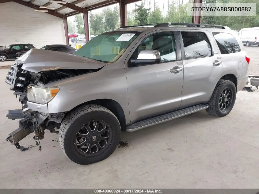 5TDBY67A88S000887 2008 Toyota Sequoia Platinum 5.7L V8