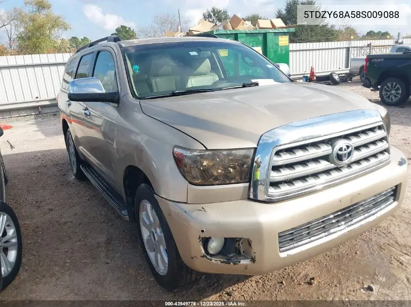 5TDZY68A58S009088 2008 Toyota Sequoia Limited 5.7L V8