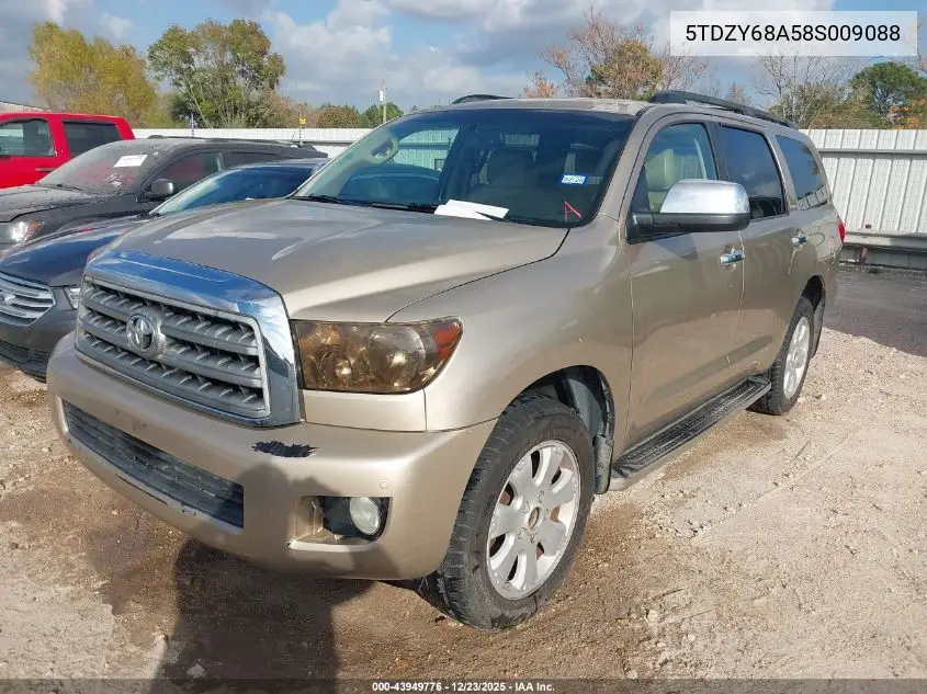 5TDZY68A58S009088 2008 Toyota Sequoia Limited 5.7L V8