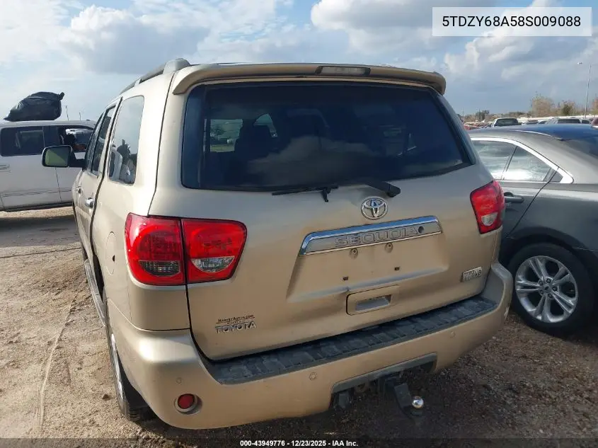 5TDZY68A58S009088 2008 Toyota Sequoia Limited 5.7L V8