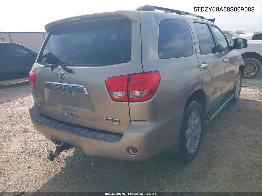 5TDZY68A58S009088 2008 Toyota Sequoia Limited 5.7L V8