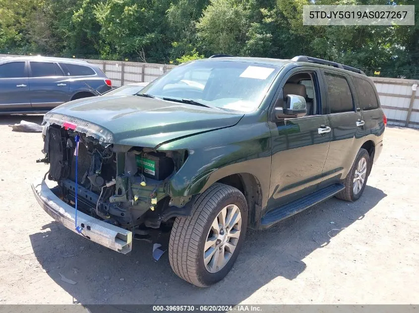 2010 Toyota Sequoia Limited 5.7L V8 VIN: 5TDJY5G19AS027267 Lot: 39695730