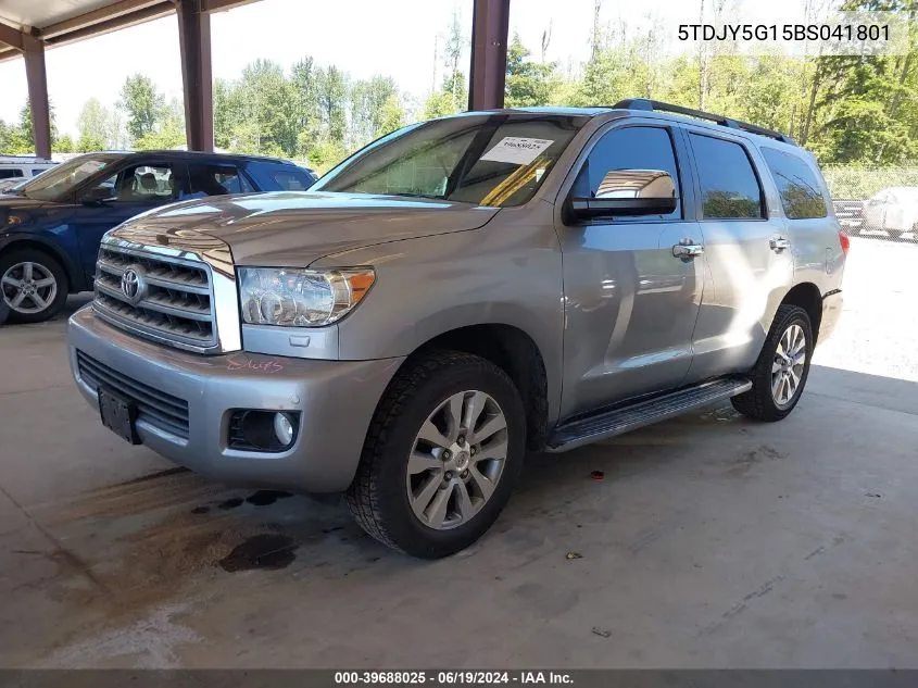 2011 Toyota Sequoia Limited 5.7L V8 VIN: 5TDJY5G15BS041801 Lot: 39688025