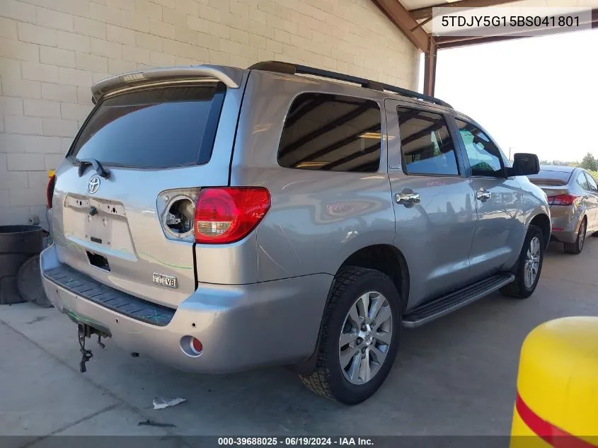 2011 Toyota Sequoia Limited 5.7L V8 VIN: 5TDJY5G15BS041801 Lot: 39688025