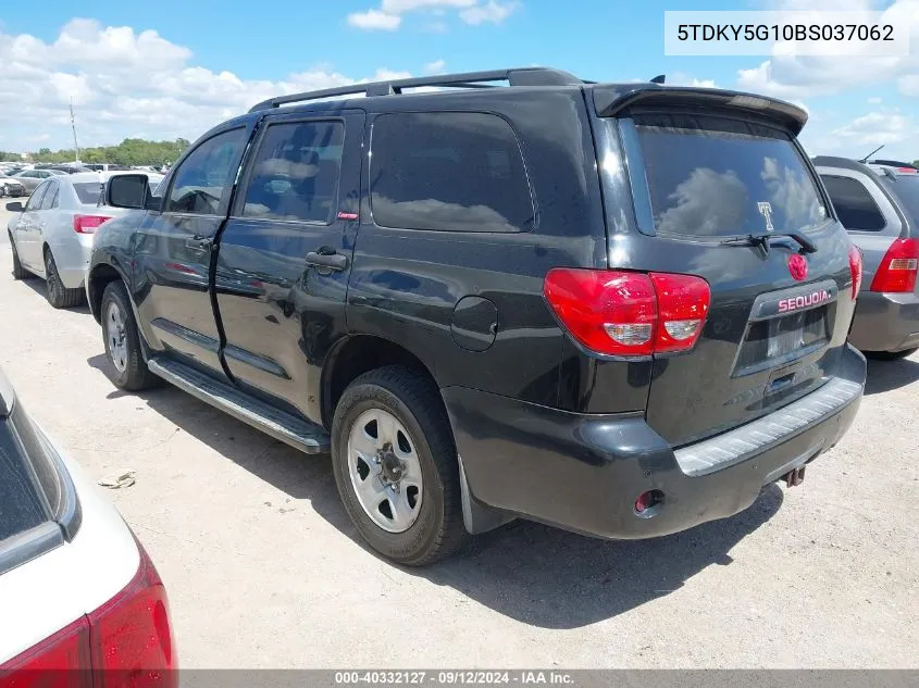 2011 Toyota Sequoia Limited VIN: 5TDKY5G10BS037062 Lot: 40332127