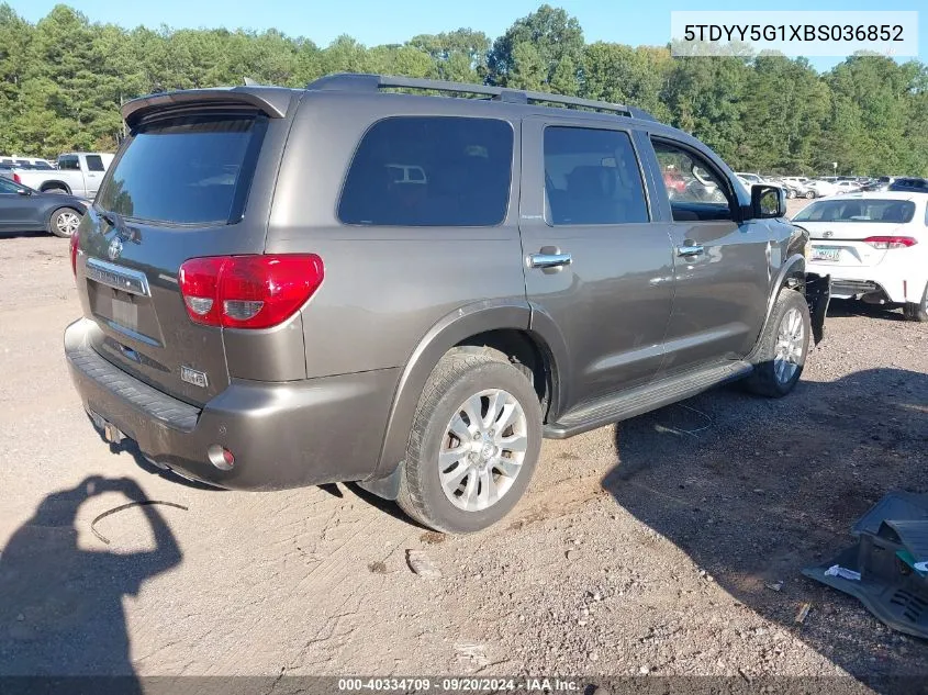 2011 Toyota Sequoia Platinum 5.7L V8 VIN: 5TDYY5G1XBS036852 Lot: 40334709