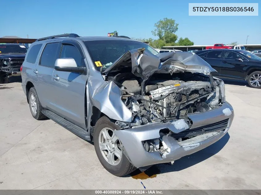 5TDZY5G18BS036546 2011 Toyota Sequoia Sr5 5.7L V8