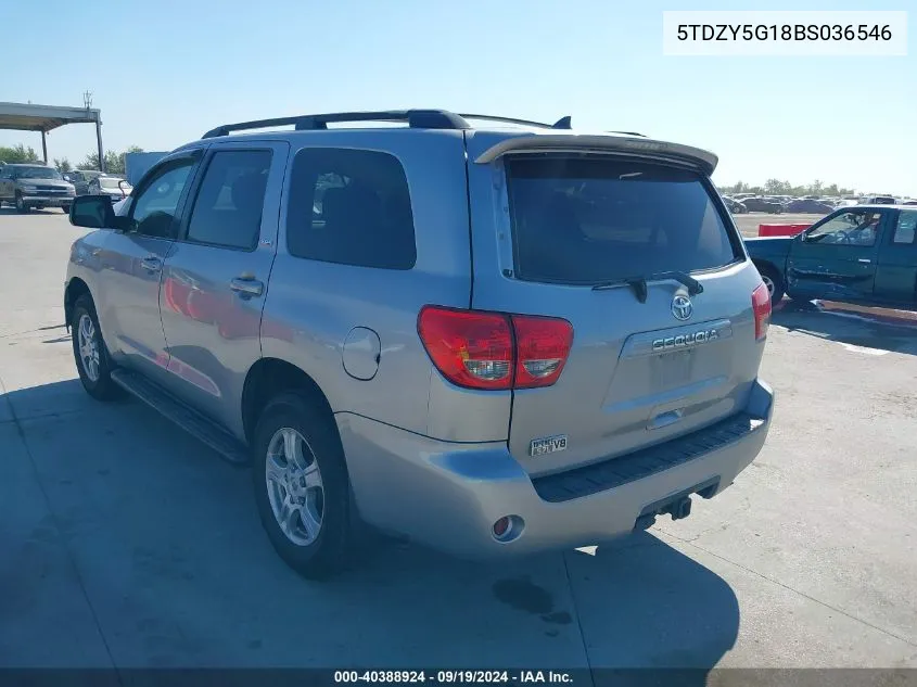 5TDZY5G18BS036546 2011 Toyota Sequoia Sr5 5.7L V8