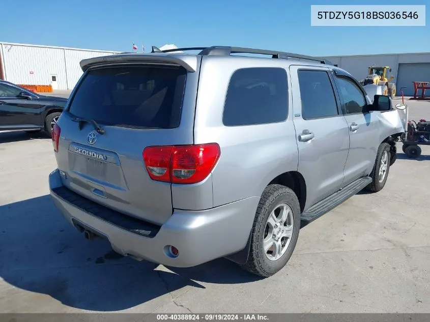 5TDZY5G18BS036546 2011 Toyota Sequoia Sr5 5.7L V8