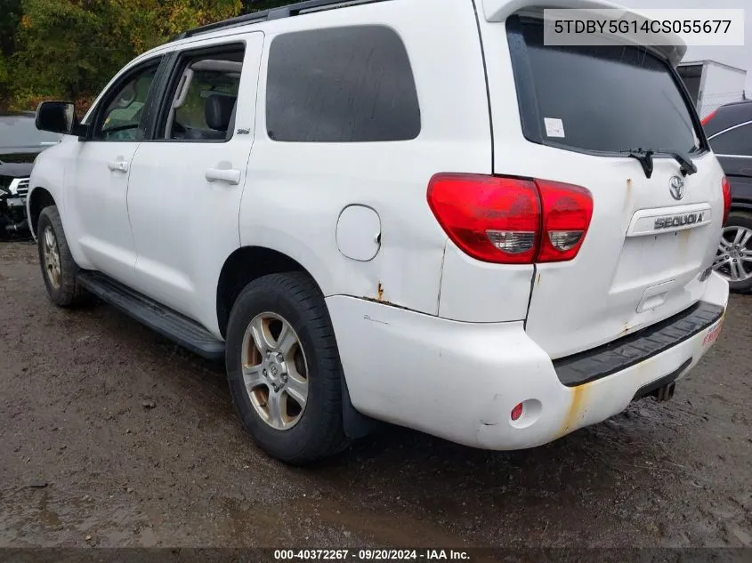 5TDBY5G14CS055677 2012 Toyota Sequoia Sr5 5.7L V8