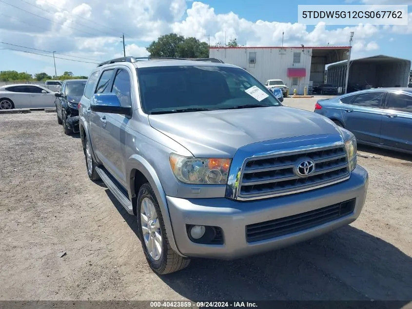 2012 Toyota Sequoia Platinum 5.7L V8 VIN: 5TDDW5G12CS067762 Lot: 40423859