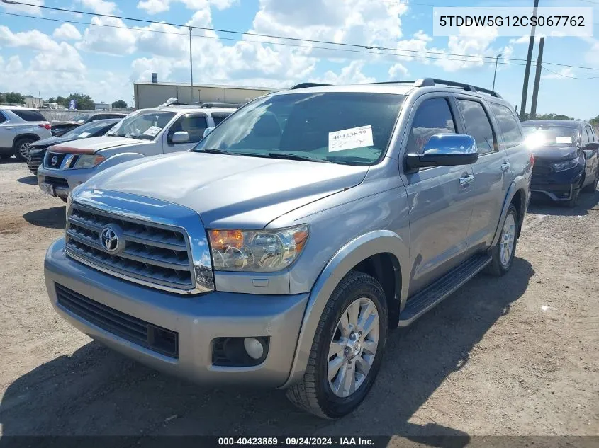 2012 Toyota Sequoia Platinum 5.7L V8 VIN: 5TDDW5G12CS067762 Lot: 40423859