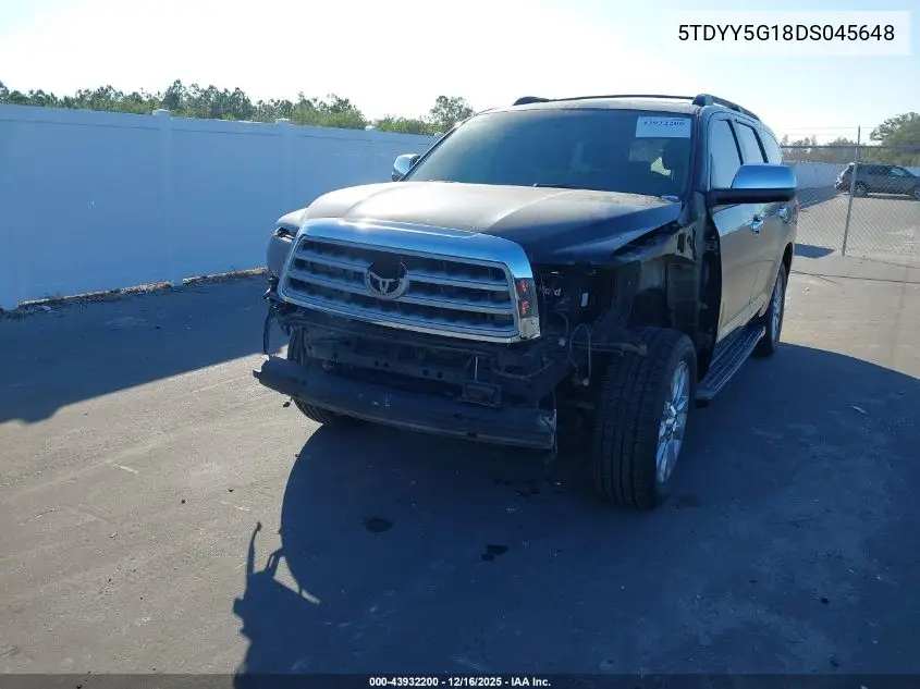 5TDYY5G18DS045648 2013 Toyota Sequoia Platinum 5.7L V8