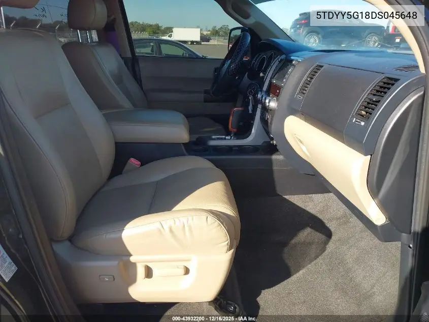 5TDYY5G18DS045648 2013 Toyota Sequoia Platinum 5.7L V8