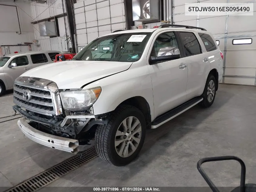 2014 Toyota Sequoia Limited 5.7L V8 VIN: 5TDJW5G16ES095490 Lot: 39771896