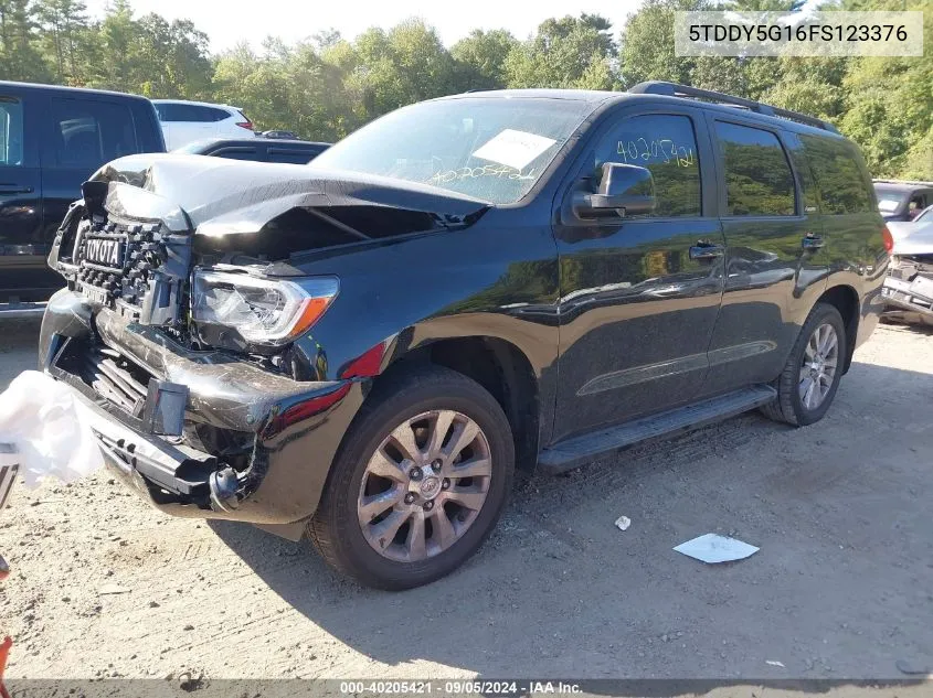 2015 Toyota Sequoia Platinum VIN: 5TDDY5G16FS123376 Lot: 40205421