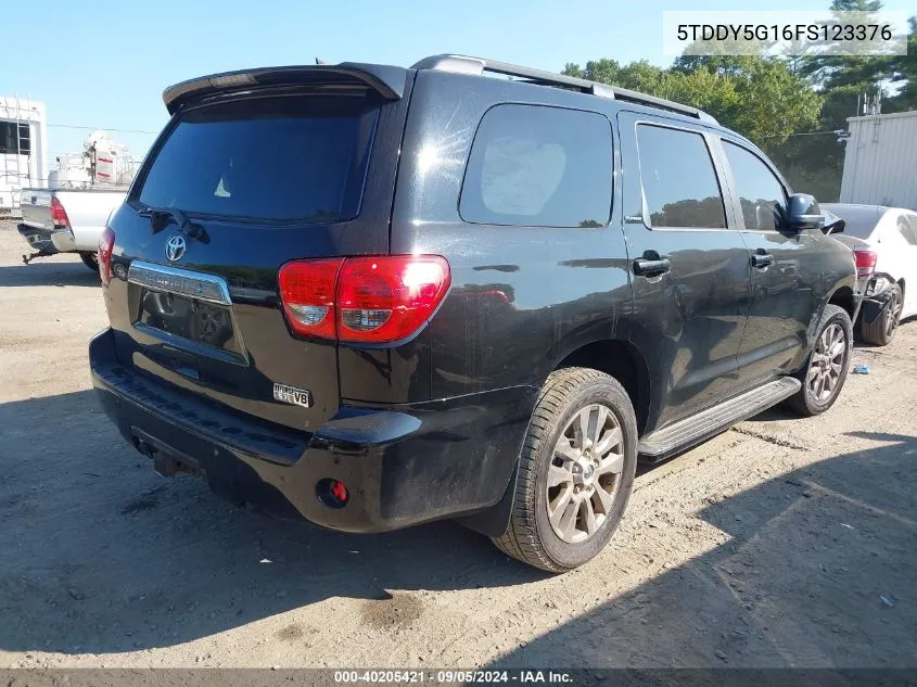 2015 Toyota Sequoia Platinum VIN: 5TDDY5G16FS123376 Lot: 40205421