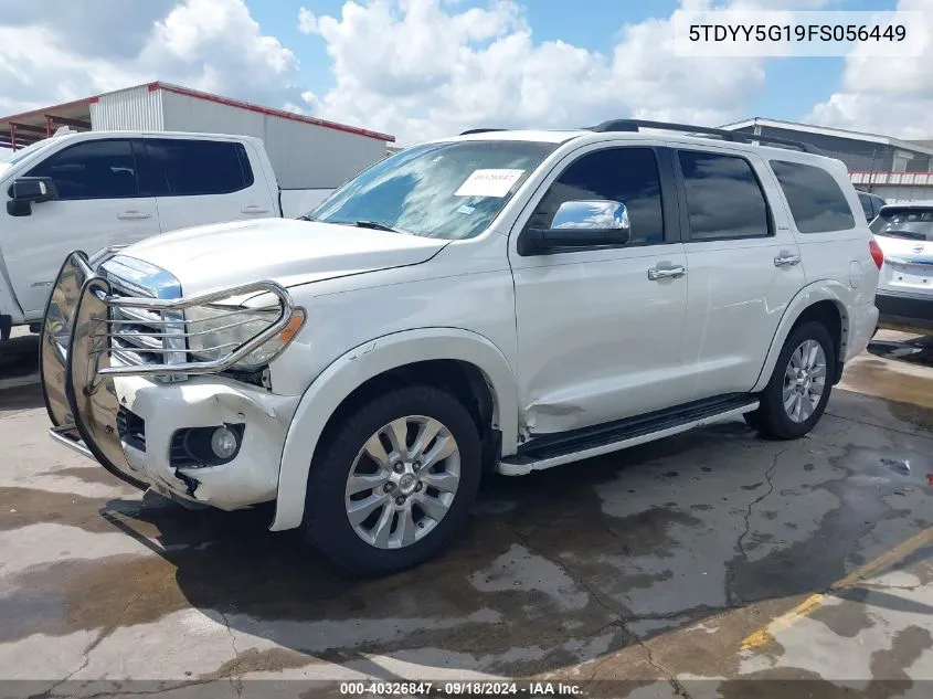 2015 Toyota Sequoia Platinum 5.7L V8 VIN: 5TDYY5G19FS056449 Lot: 40326847