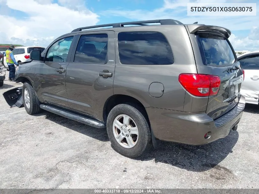 2016 Toyota Sequoia Sr5 VIN: 5TDZY5G1XGS063075 Lot: 40333718